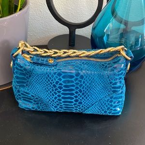 Michael Kors Teal Mini Clutch